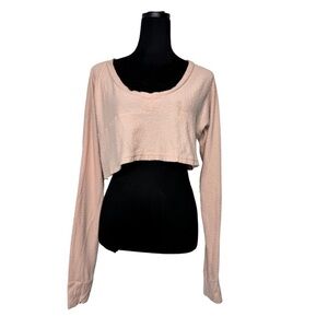 💎 Gymshark Long Sleeve Crop Top Peach